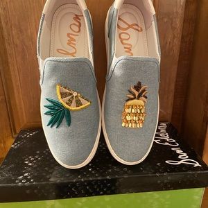 Sam Edelman Blue Denim Slip-on Sneaker type Shoe